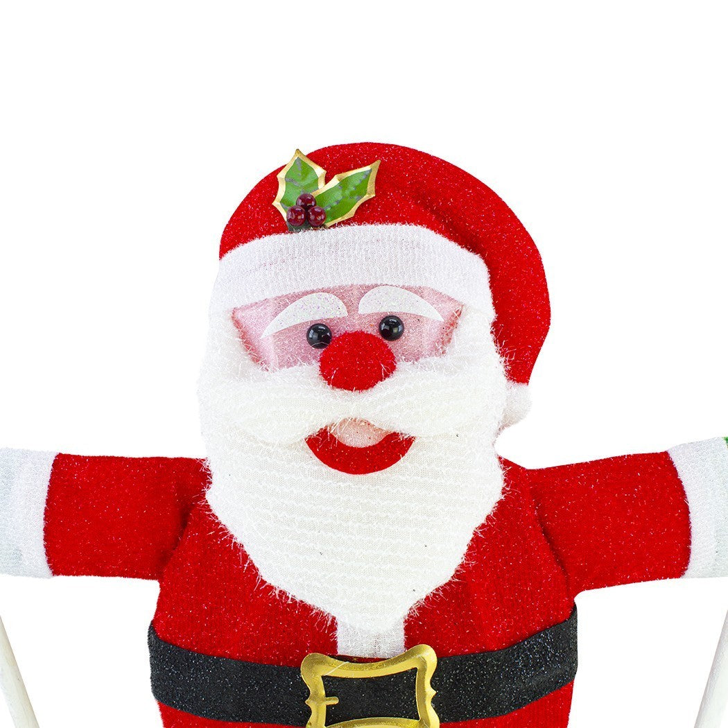401004 Père Noël dans Décoration de Noël avec lumière et mouvement 57x15x65cm