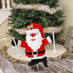 401004 Père Noël dans Décoration de Noël avec lumière et mouvement 57x15x65cm