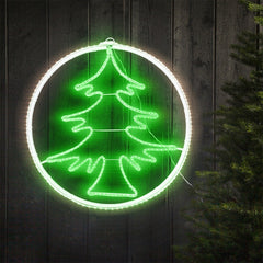 Arbre de Noël néon 60x60cm Lumière froide 420 Led Décoration de Noël