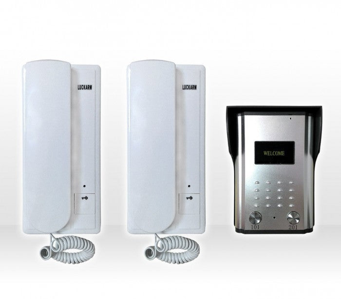 Interphone Duplex - câblage 4 fils avec 2 disques internes et 1 externe