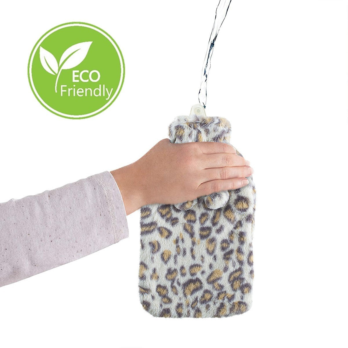 567912 Sac à eau chaude Warm & Relax 2Lt Animal Fleece Coated