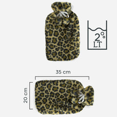 567912 Sac à eau chaude Warm & Relax 2Lt Animal Fleece Coated