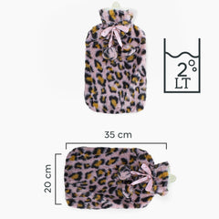 567912 Sac à eau chaude Warm & Relax 2Lt Animal Fleece Coated