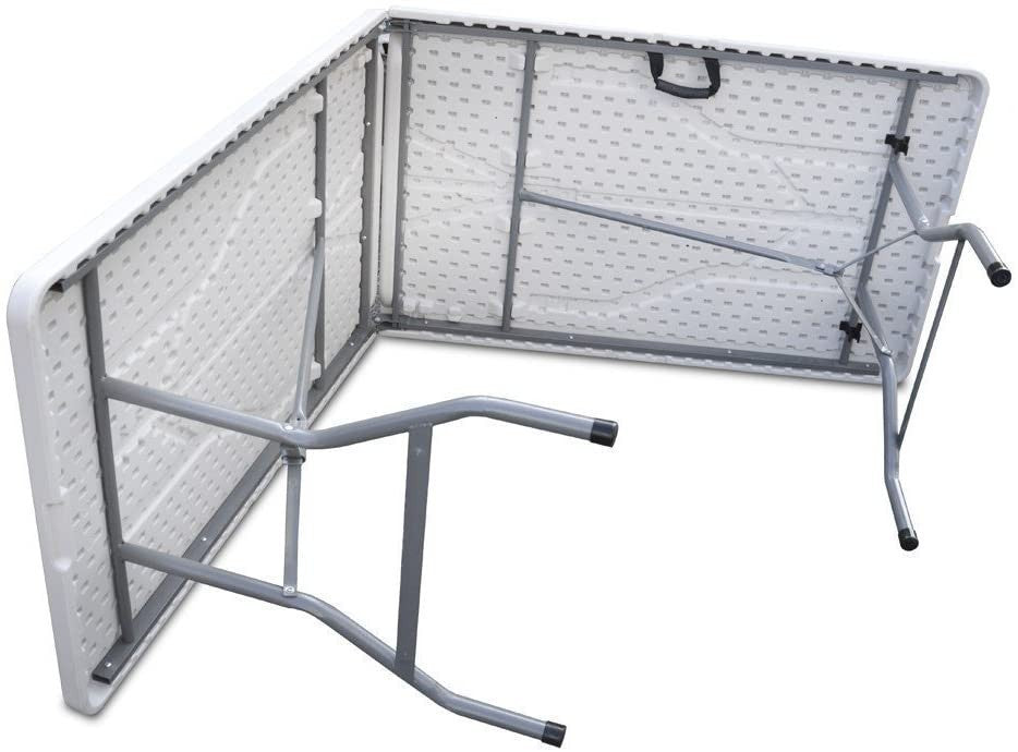 Table de jardin pliable SILVERA XL transportable dans une mallette 244X76X74 cm