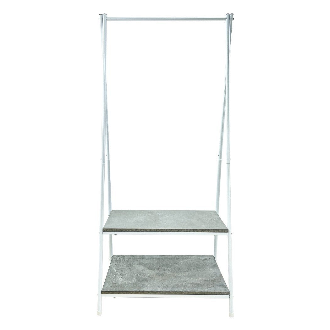 Porte-manteaux en métal avec 2 étagères pour les entrées de la maison