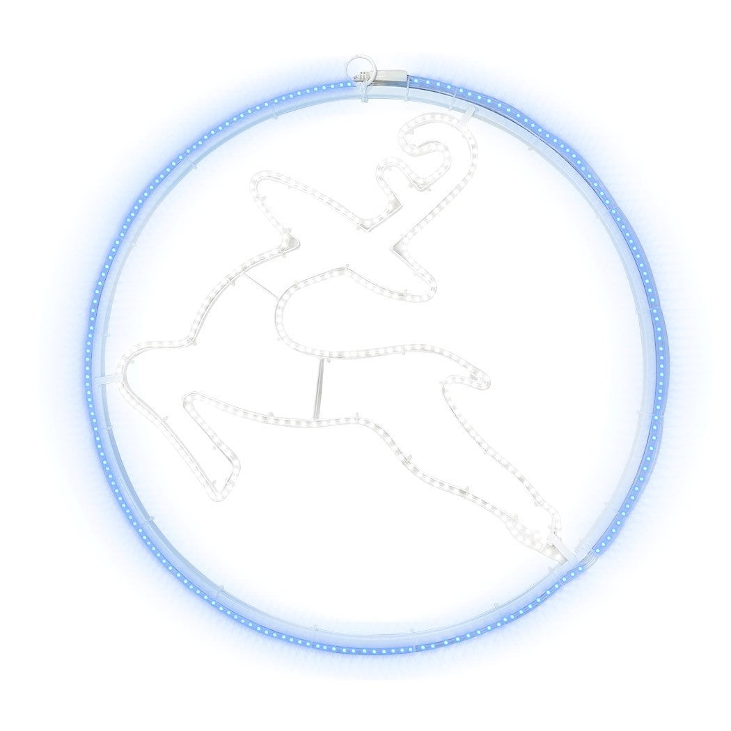 Applique lumineuse renne néon 60x60cm lumière froide 480 LED décorations de Noël