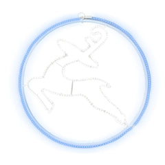 Applique lumineuse renne néon 60x60cm lumière froide 480 LED décorations de Noël