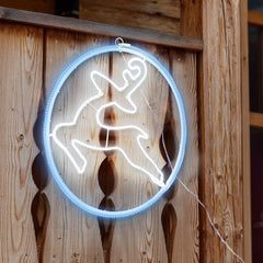 Applique lumineuse renne néon 60x60cm lumière froide 480 LED décorations de Noël
