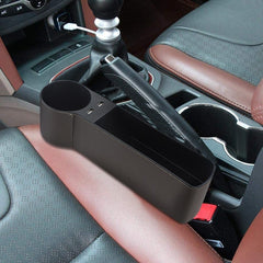 Compartiment de rangement latéral pour voiture avec 2 ports USB et porte-gobelet