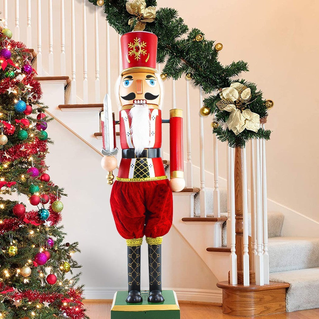 392045 Décoration de Noël Casse-Noisette Soldat 110 cm Son, Lumière et Mouvement