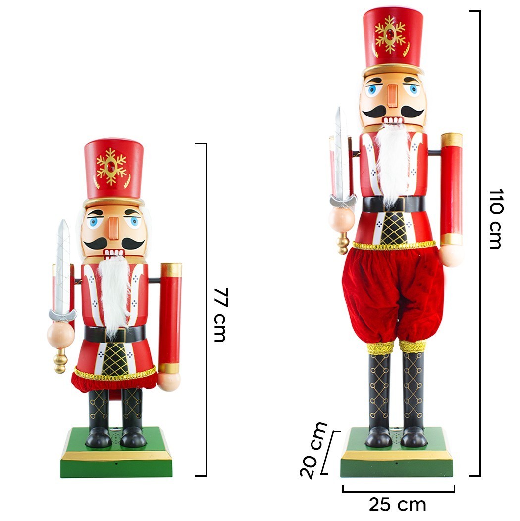 392045 Décoration de Noël Casse-Noisette Soldat 110 cm Son, Lumière et Mouvement