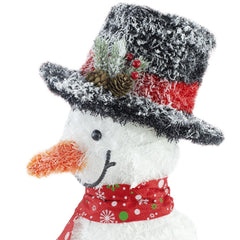 293027 Bonhomme de neige décoratif LED 78 cm avec écharpe et chapeau