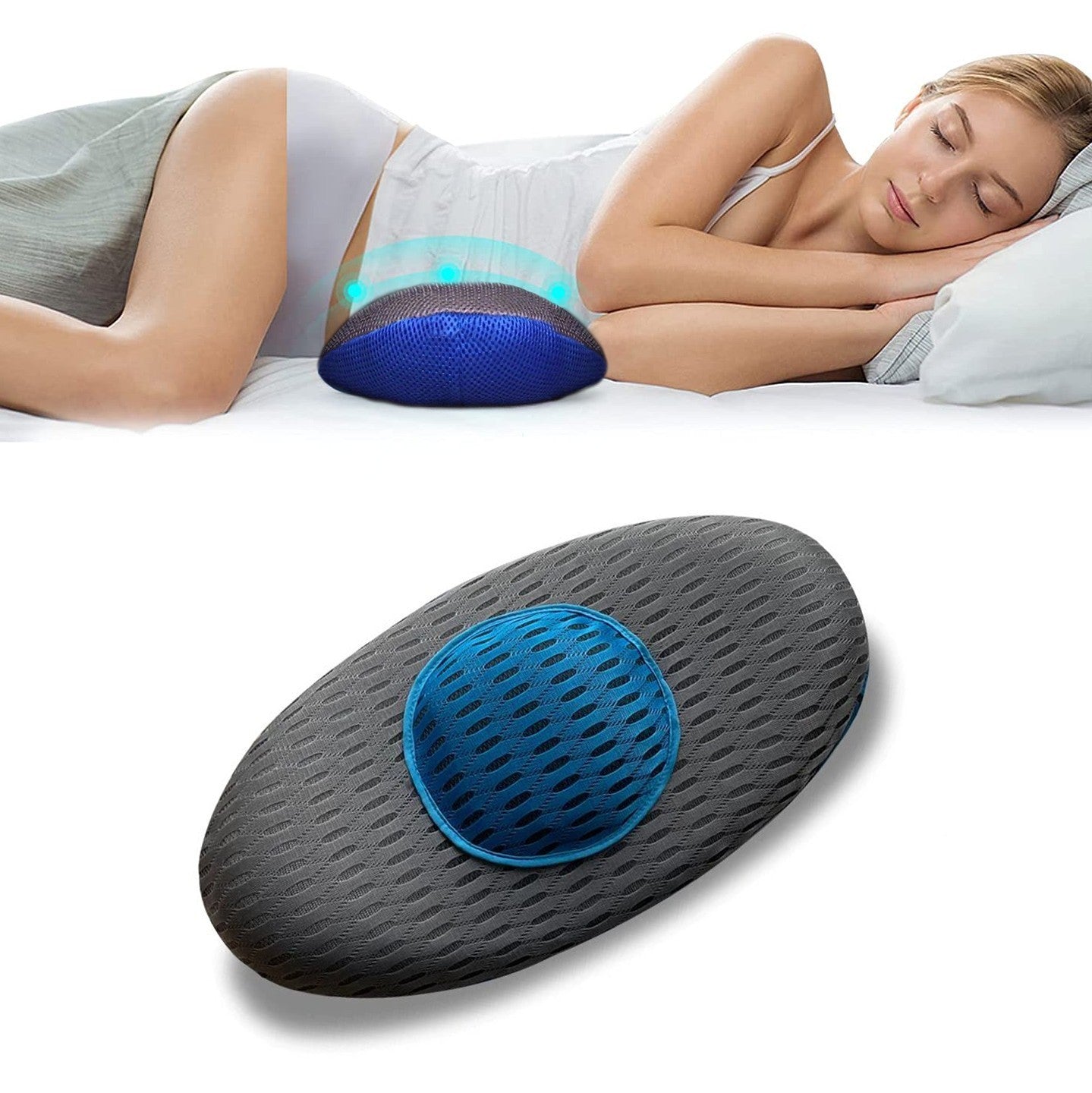 Coussin ergonomique de soutien lombaire à mémoire pour soulager le dos