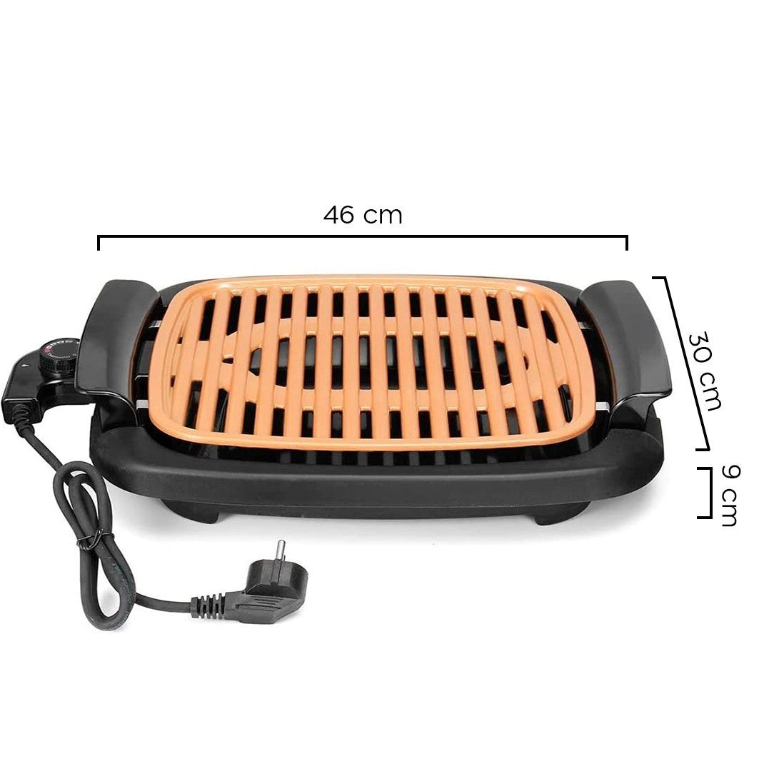 Barbecue électrique antiadhésif sans fumée 1200W Collecteur graisse SMOKE FREE