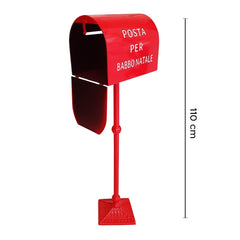 280032 Père Noël Boîte aux lettres 110cm rouge Décorations de Noël pour maison
