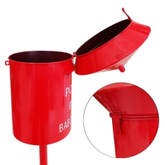 280035 Père Noël Boîte aux lettres ronde 80cm Couleur rouge Décoration de Noël