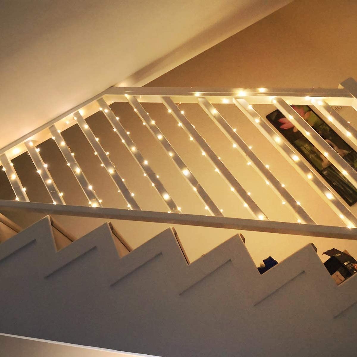 56104 Guirlande lumineuse intérieur de Noël 50 LED forme goutte d'eau à pile