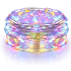 561042C Guirlande lumineuse intérieur de Noël 50 LED forme goutte d'eau à pile