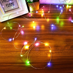 561042C Guirlande lumineuse intérieur de Noël 50 LED forme goutte d'eau à pile