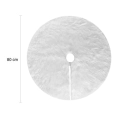 Tapis de base pour arbre de Noël 80 cm poils très doux blanc