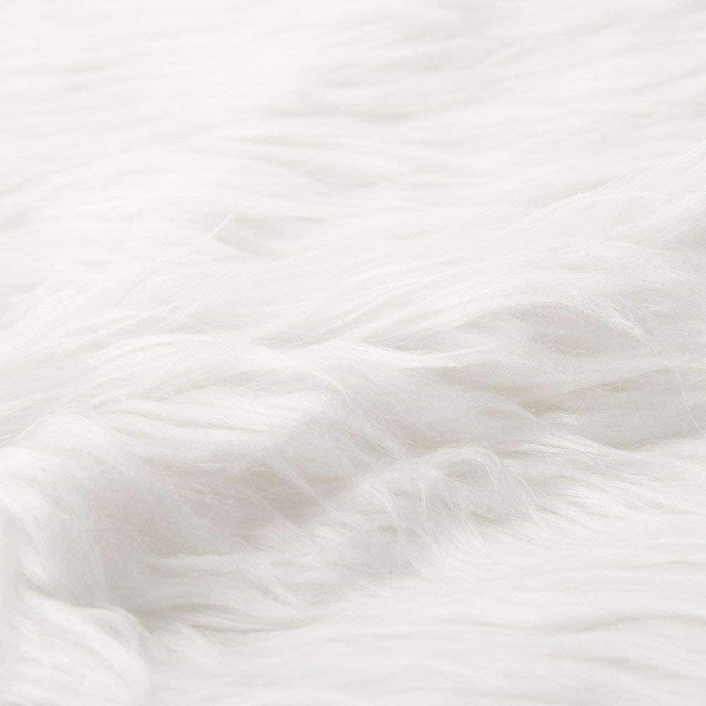 Tapis de base pour arbre de Noël 80 cm poils très doux blanc