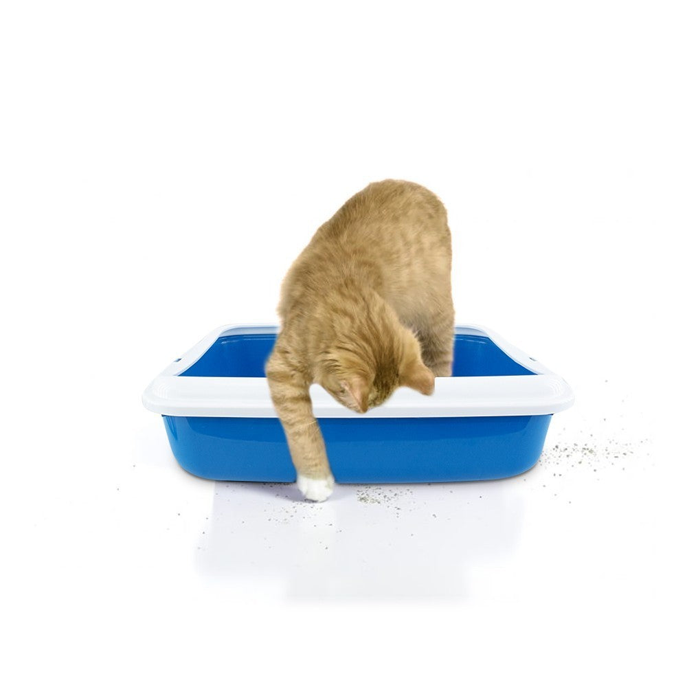 10547 BIG Bac à litière pour chat 49x39x12Hcm bac à litière et bord relevé