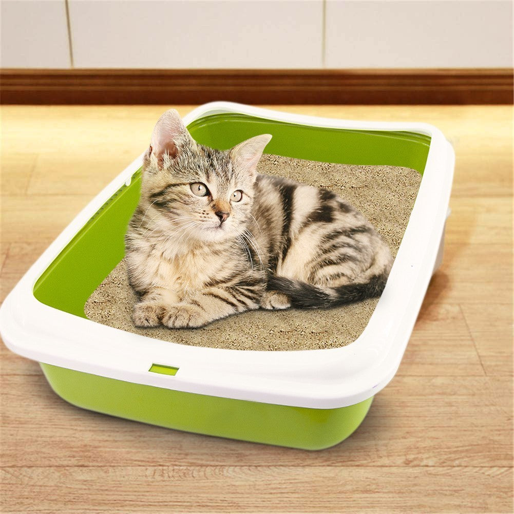 10547 BIG Bac à litière pour chat 49x39x12Hcm bac à litière et bord relevé