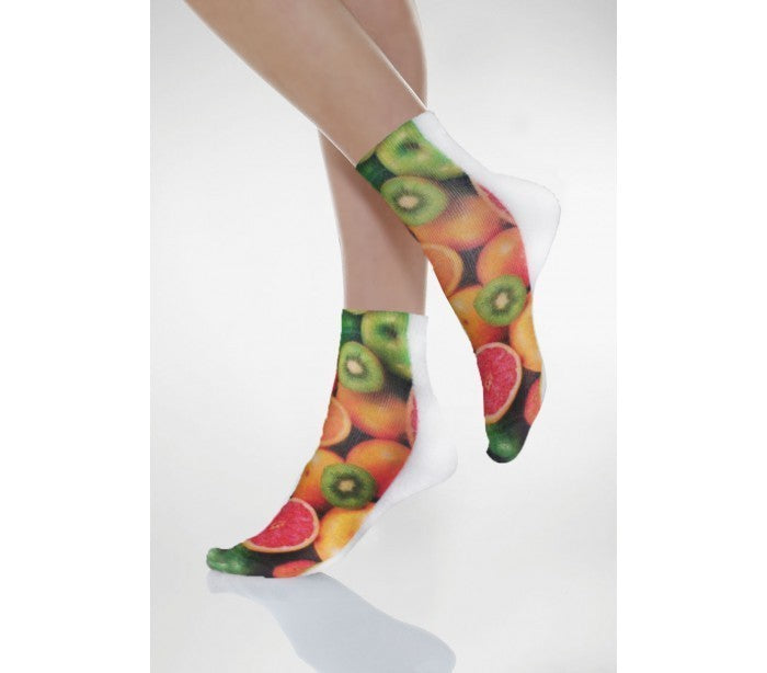 Pack de 10 paires chaussettes de bas FUNNY avec des imprimés très colorés - 3D