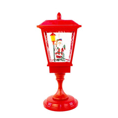 243022 Lampe de Noël rouge décoration en plastique, sons, lumières et mouvements