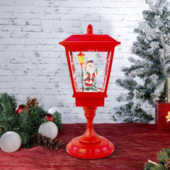 243022 Lampe de Noël rouge décoration en plastique, sons, lumières et mouvements