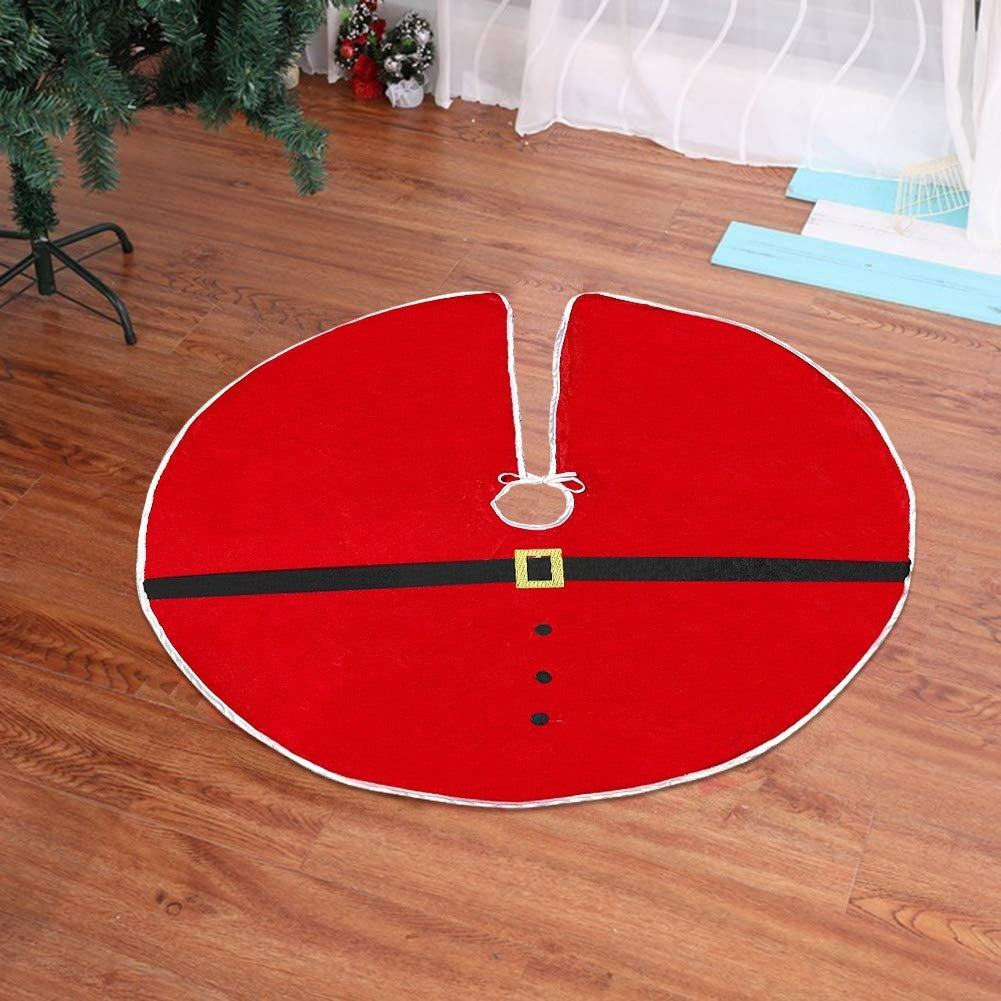 006635 Tapis de base pour arbre de Noël avec motif de robe du Père Noël