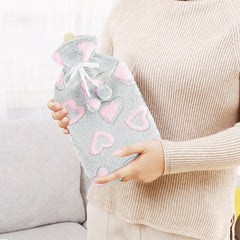 567910 Bouillotte 2L avec doublure en peluche pour la chaleur et la détente