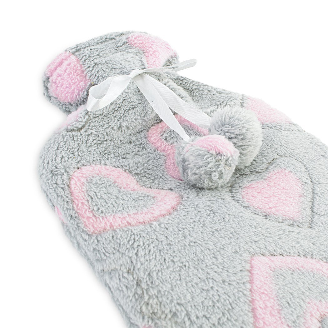 567910 Bouillotte 2L avec doublure en peluche pour la chaleur et la détente