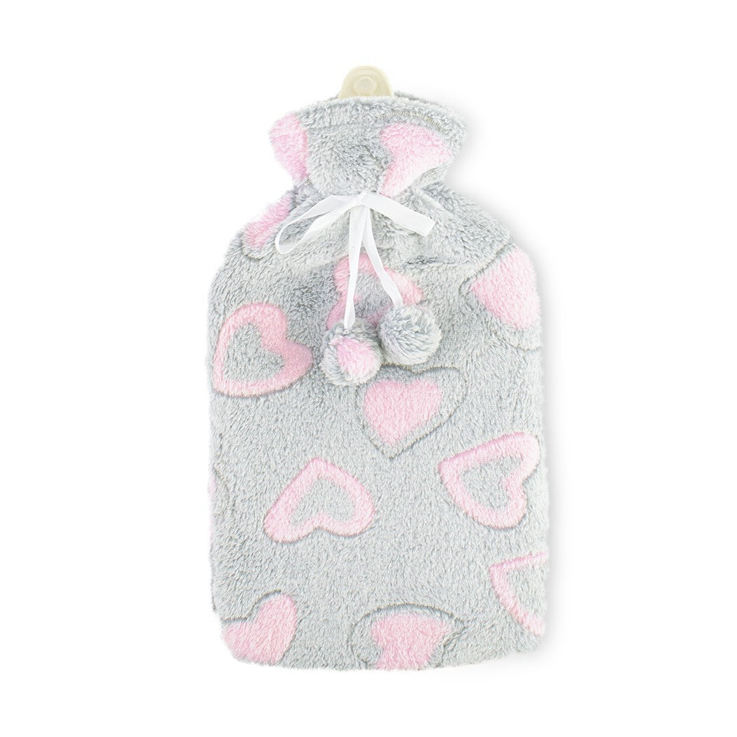 567910 Bouillotte 2L avec doublure en peluche pour la chaleur et la détente