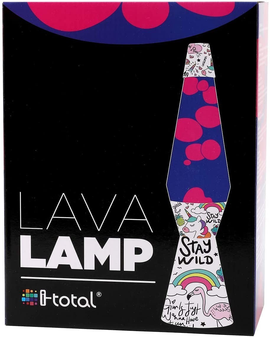 XL1768 Lampe à lave 40cm base Licorne Magma Magma Glitter Colours Modern Design