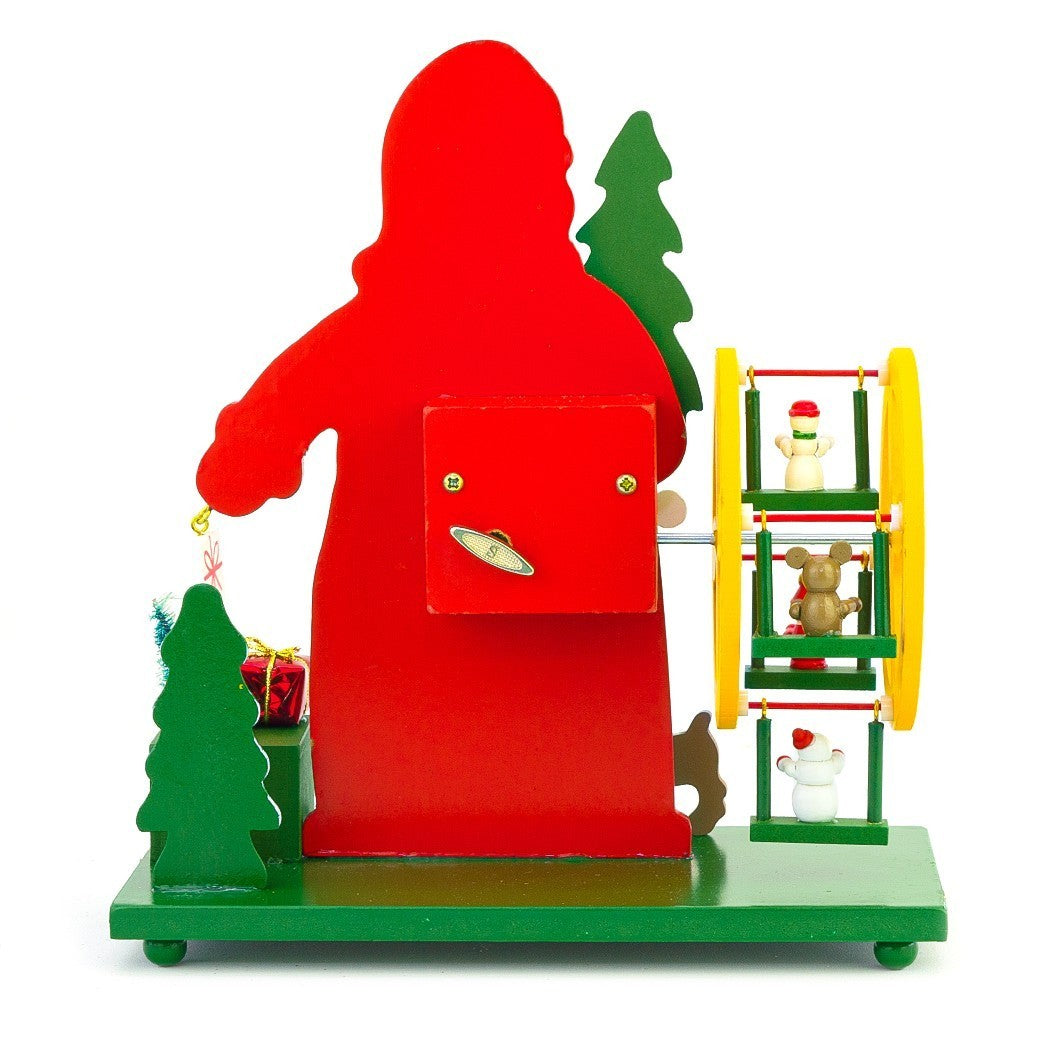 740282 Père Noël panoramique roue de Noël musicale carillon mouvement