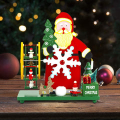 740282 Père Noël panoramique roue de Noël musicale carillon mouvement