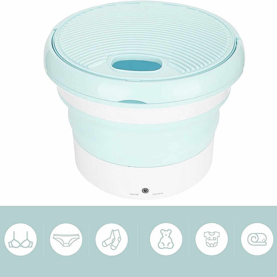 Mini machine à laver pliable et portable pour le camping Stérilisateur vêtements