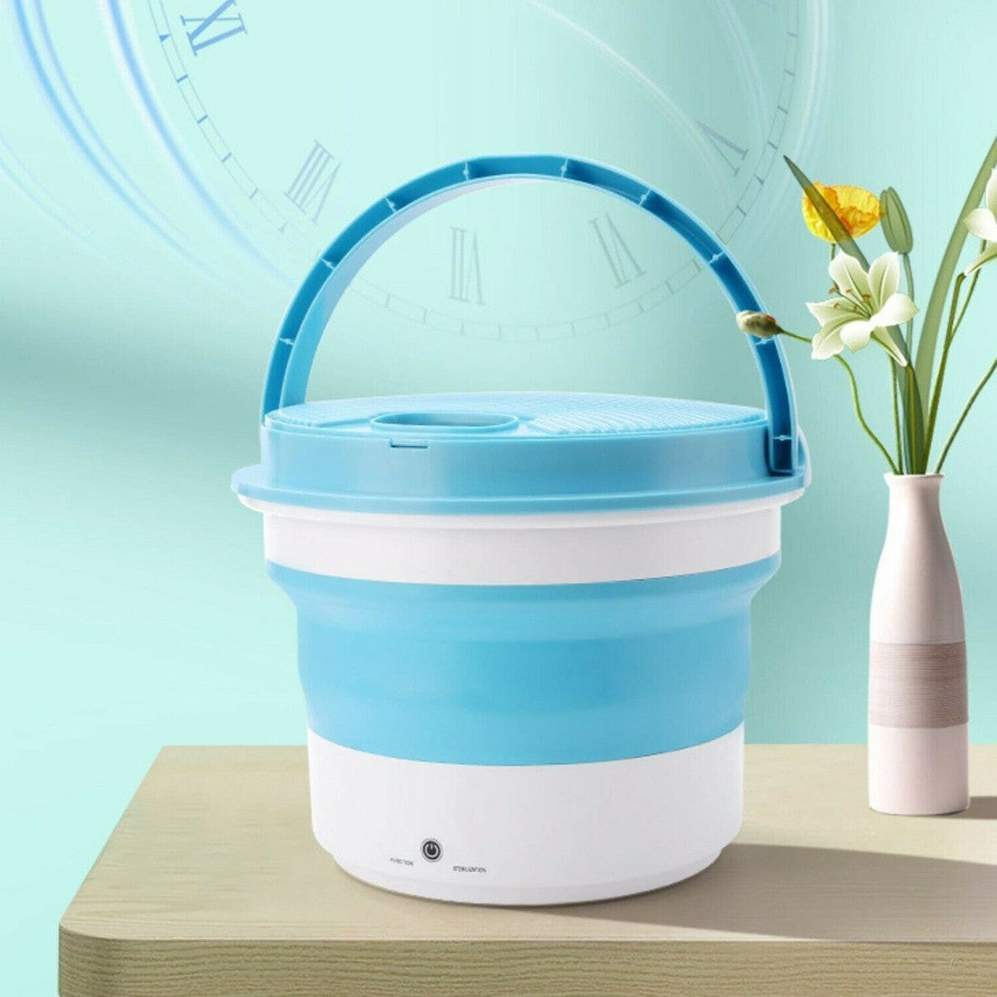 Mini machine à laver pliable et portable pour le camping Stérilisateur vêtements