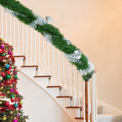 47850 Couronne de Noël branches d'arbre enneigées 290 cm Décorations de Noël