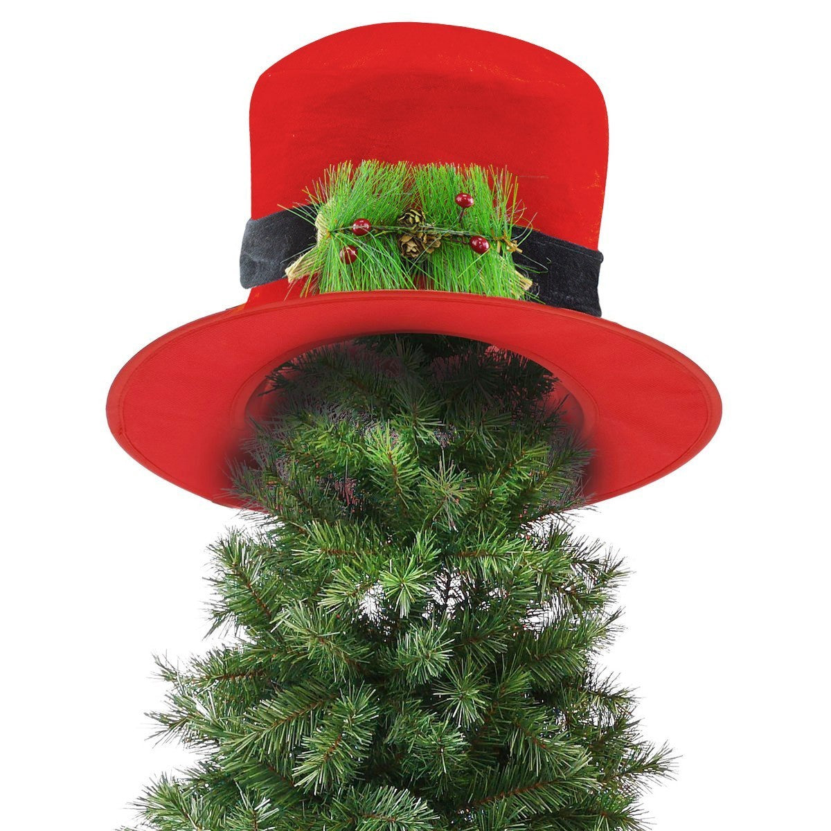 6427007 Chapeau cylindrique pour sapin de Noël Décoration de Noël