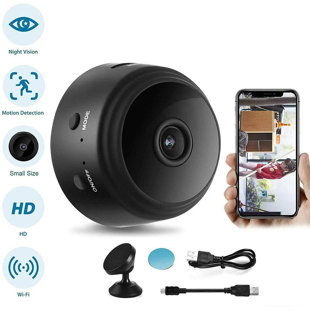 29037 Mini Caméra Wifi HD Sans Fil et Micro Caméra Espion Cachée avec Micro SD