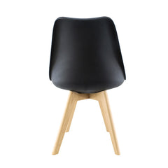 Chaise de salle à manger TULIP pieds en bois et assise souple 48x50x82H