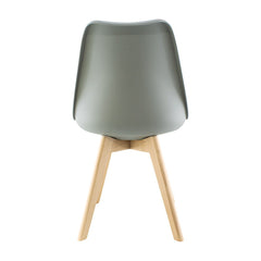 Chaise de salle à manger TULIP pieds en bois et assise souple 48x50x82H