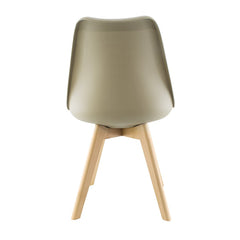 Chaise de salle à manger TULIP pieds en bois et assise souple 48x50x82H