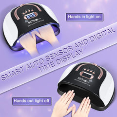 092816 Lampe à ongles professionnelle UV LED 57 LED avec affichage 256W