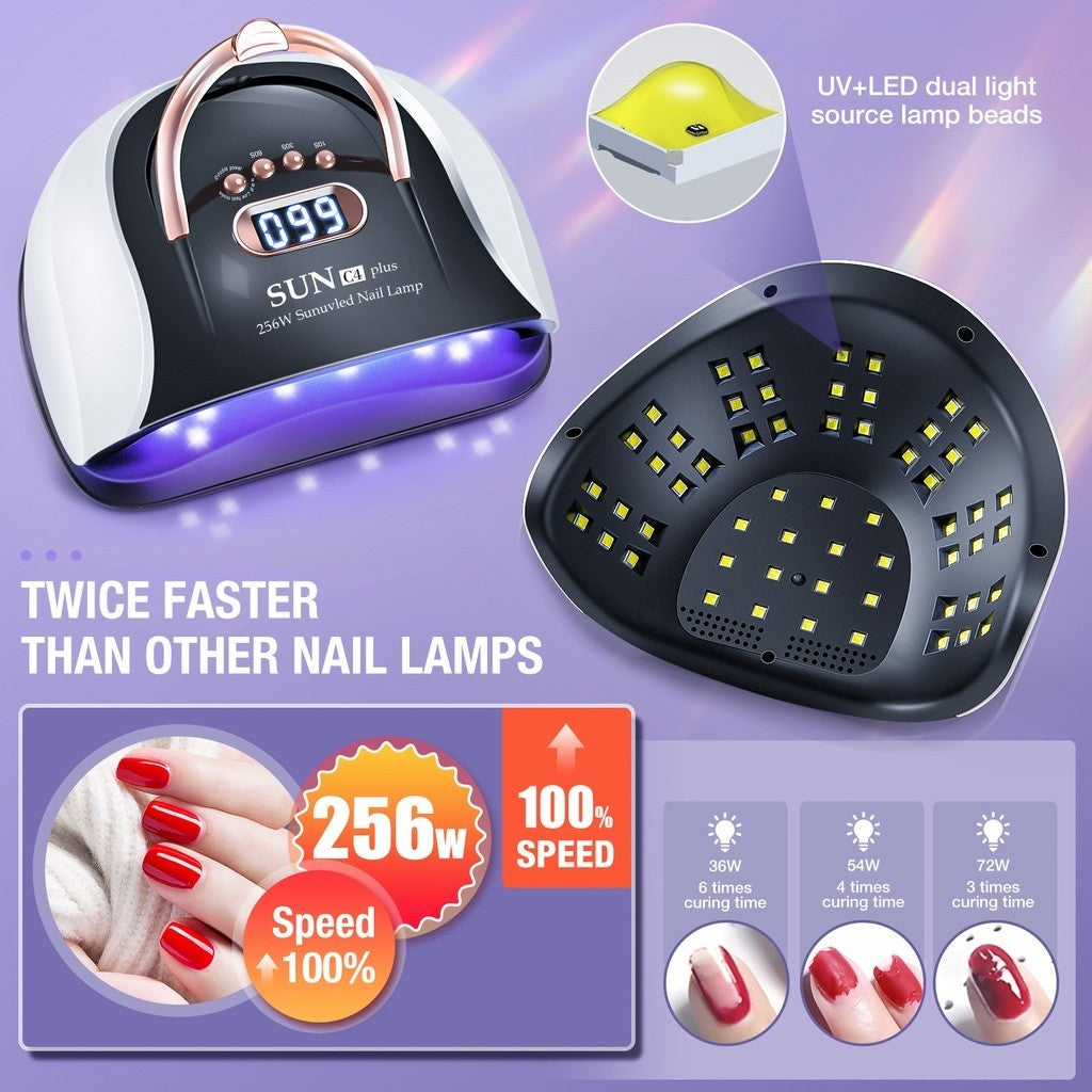 092816 Lampe à ongles professionnelle UV LED 57 LED avec affichage 256W