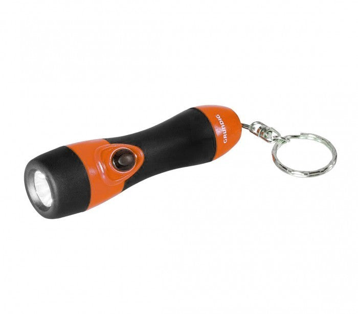 Mini lampe de poche 1 led avec un porte-clés et une poignée en caoutchouc 9 cm