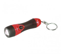 Mini lampe de poche 1 led avec un porte-clés et une poignée en caoutchouc 9 cm