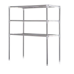 211471 Étagère gain de place pour micro-ondes 3 étagères pour cuisine 60x25x65cm